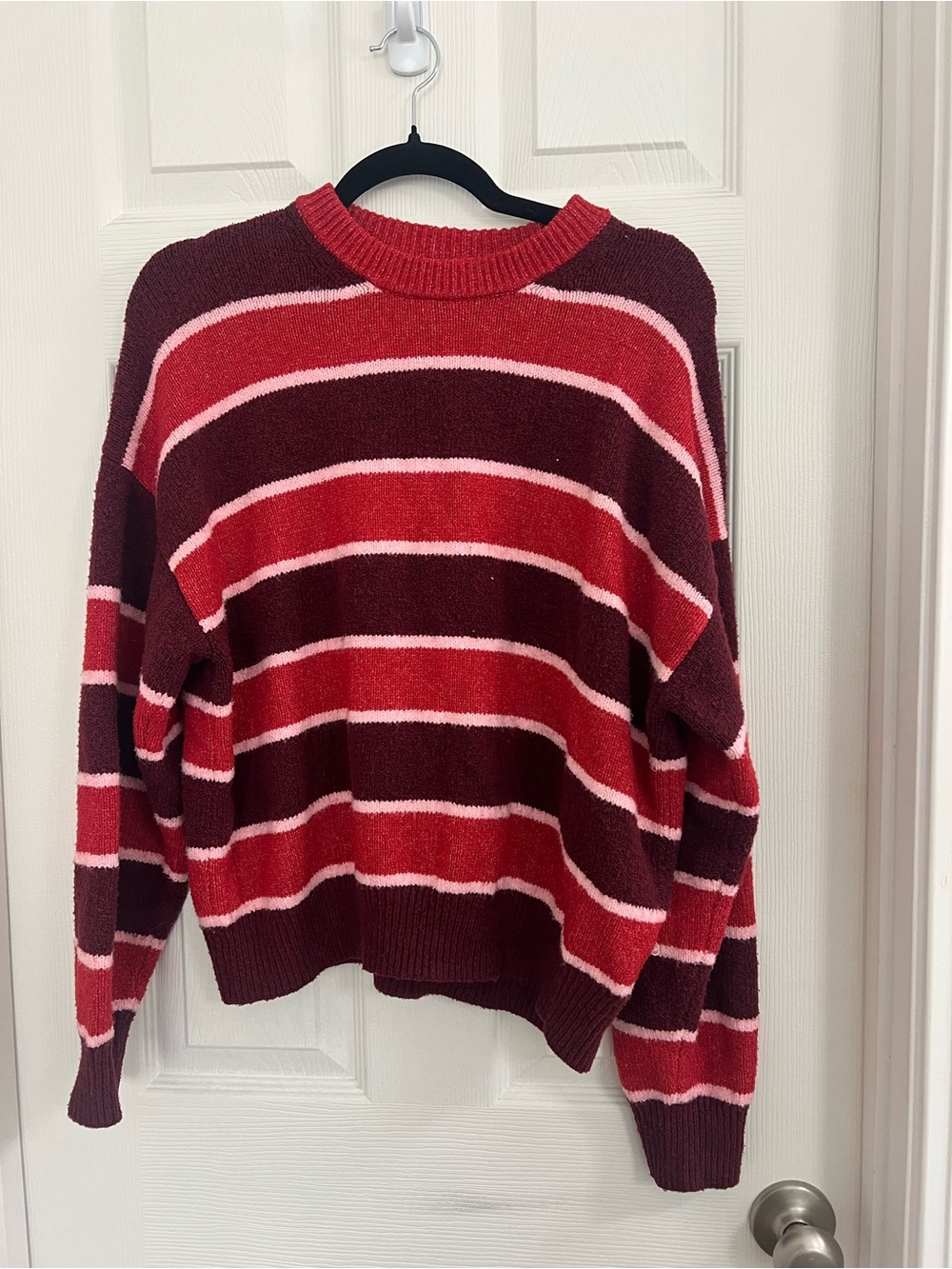 Striped Red and Pink Women's Sweater